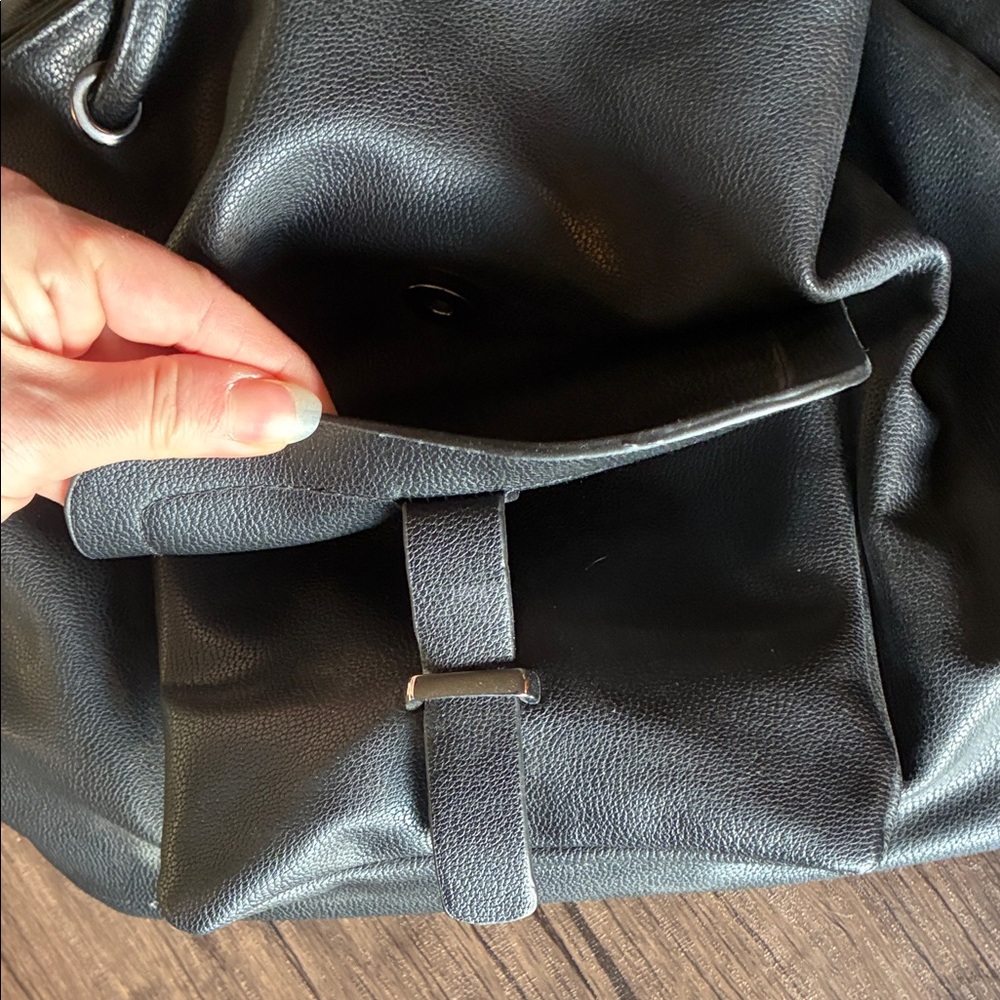 Chic Black And White Patterned Backpack - image 8